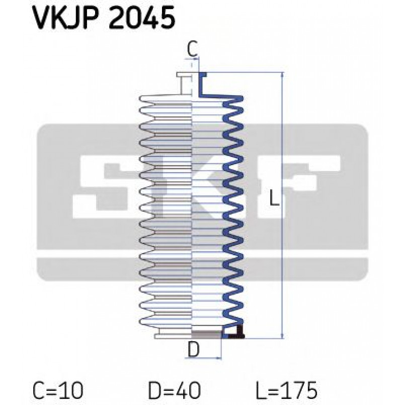 VKJP 2045 SKF - Пильовик привідного валу